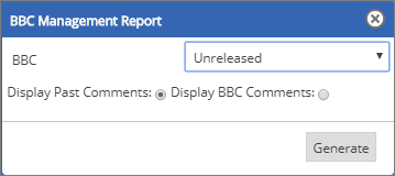 BBC management report popup